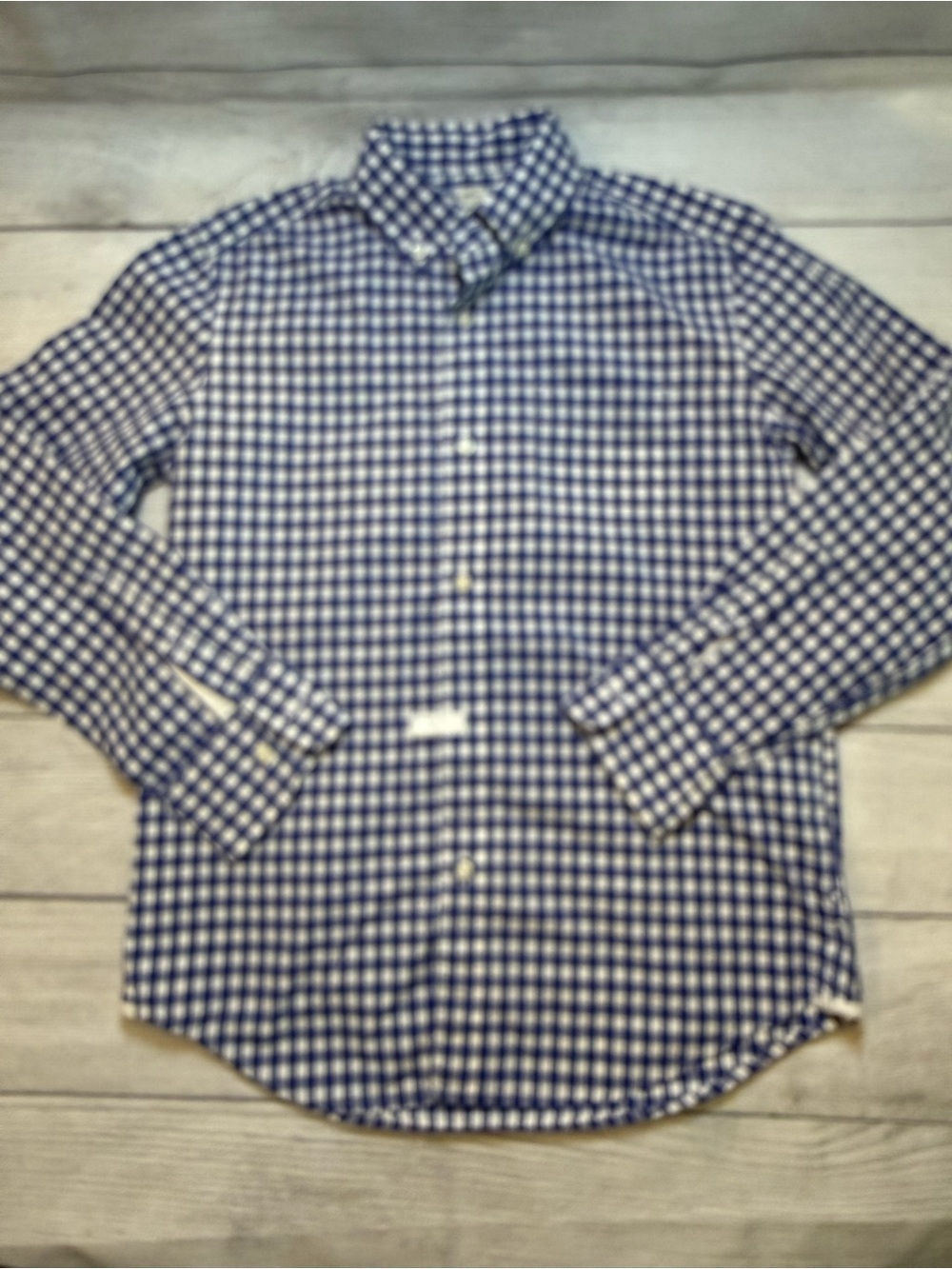 Crewcuts Blue Gingham Button-Down Shirt